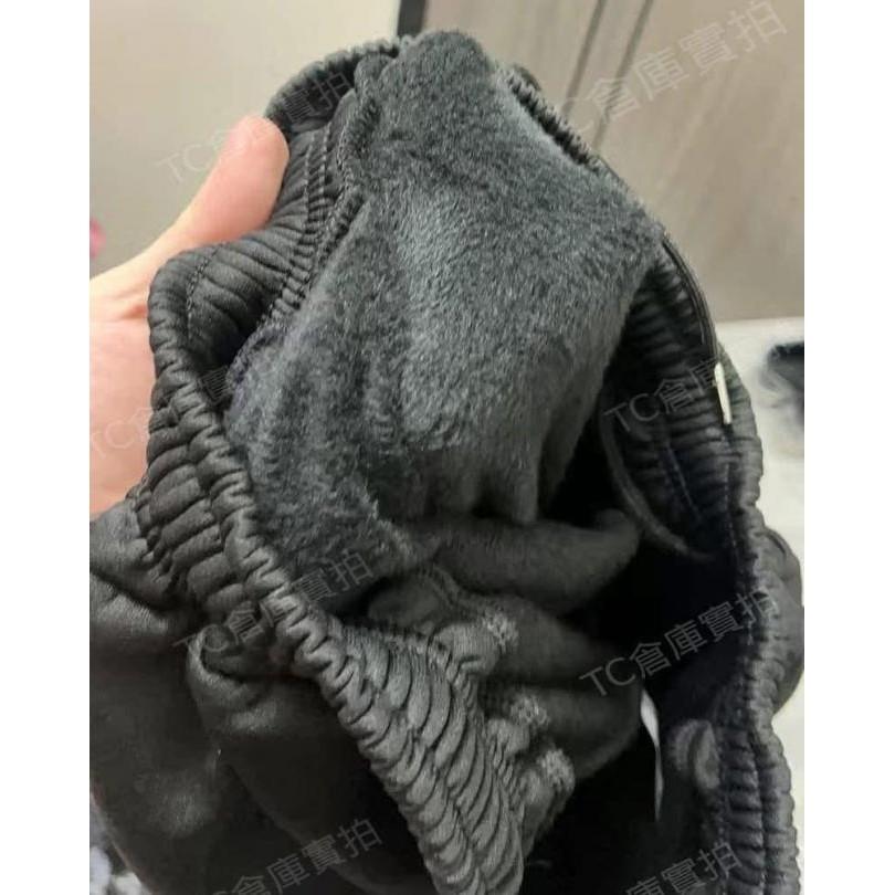 出清整件加絨CD字母標束口棉褲-細節圖3