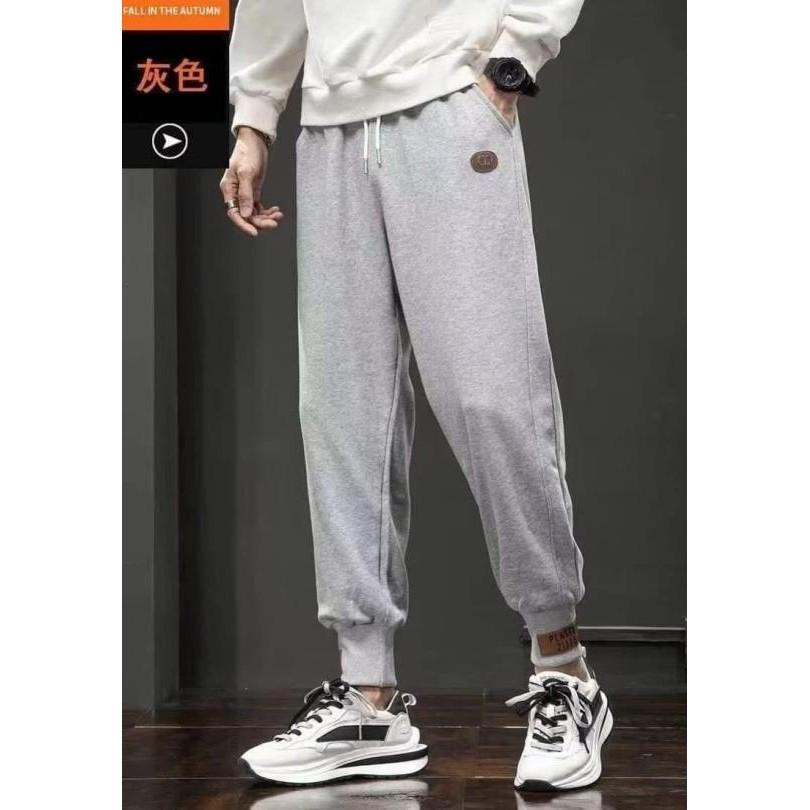 出清整件加絨CD字母標束口棉褲-細節圖4