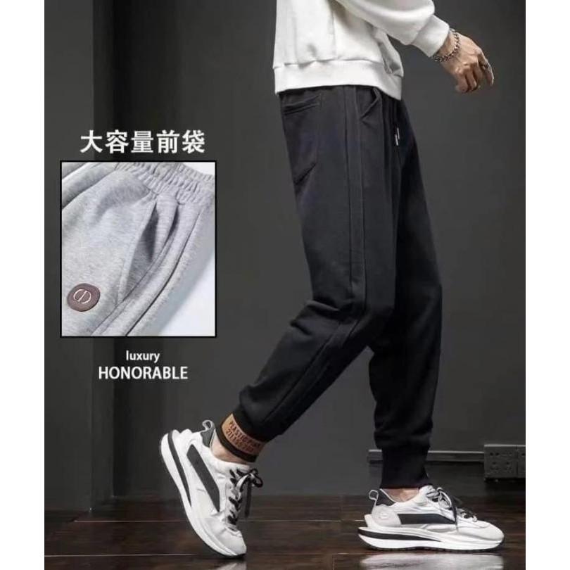 出清整件加絨CD字母標束口棉褲-細節圖6