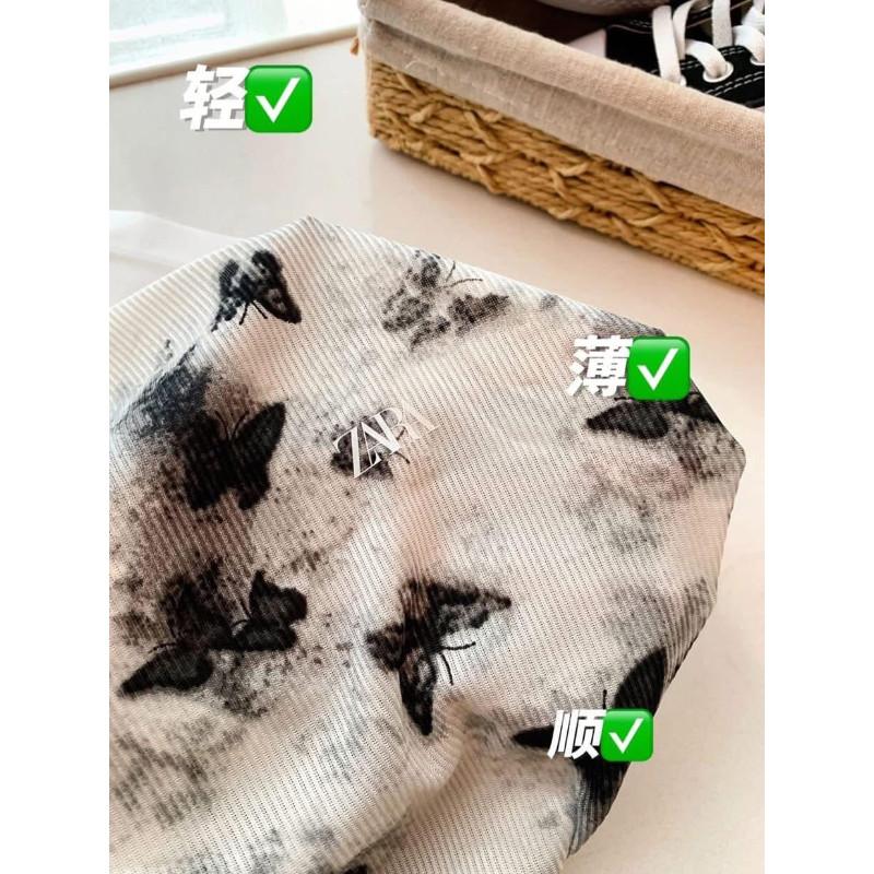 冰絲蝴蝶垂墜高腰直筒褲闊腿褲-細節圖8