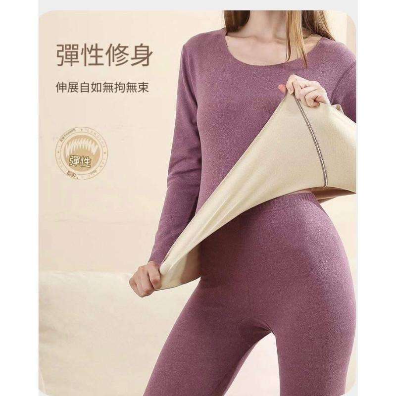 雙面德絨毛保暖發熱衣+發熱褲套裝-細節圖6