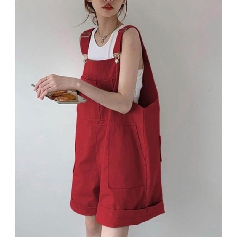 韓國寬鬆顯瘦減齡工裝吊帶短褲-細節圖4