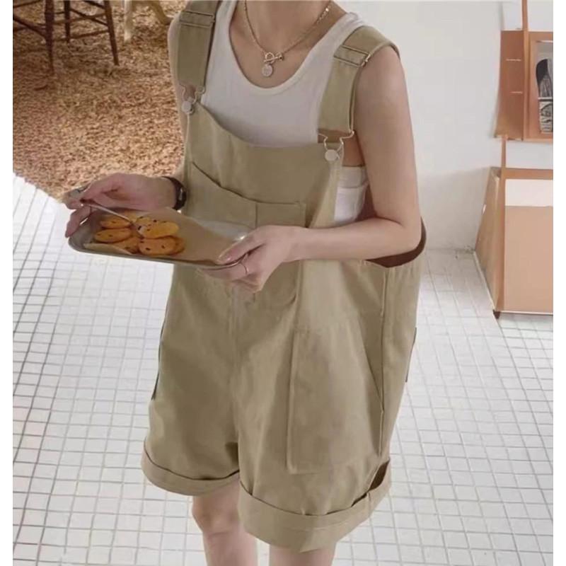 韓國寬鬆顯瘦減齡工裝吊帶短褲-細節圖5