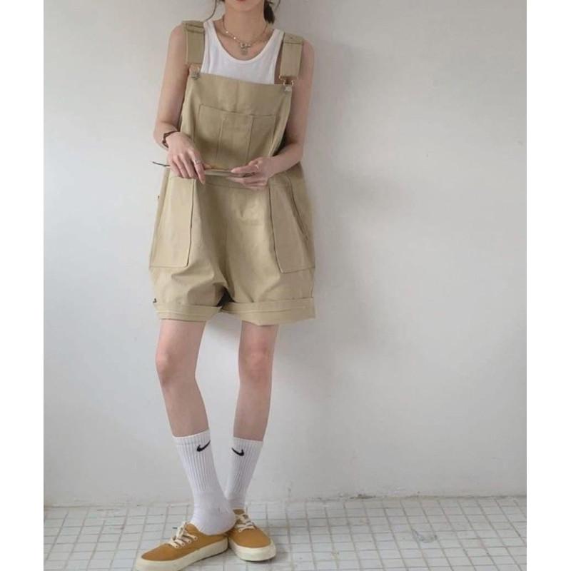 韓國寬鬆顯瘦減齡工裝吊帶短褲-細節圖6
