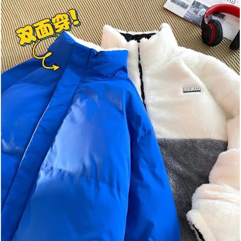 ”雙面穿“羊羔絨加厚羽絨外套-細節圖4