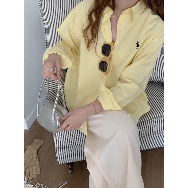 Polo刺繡慵懶風防曬外套襯衫-細節圖3