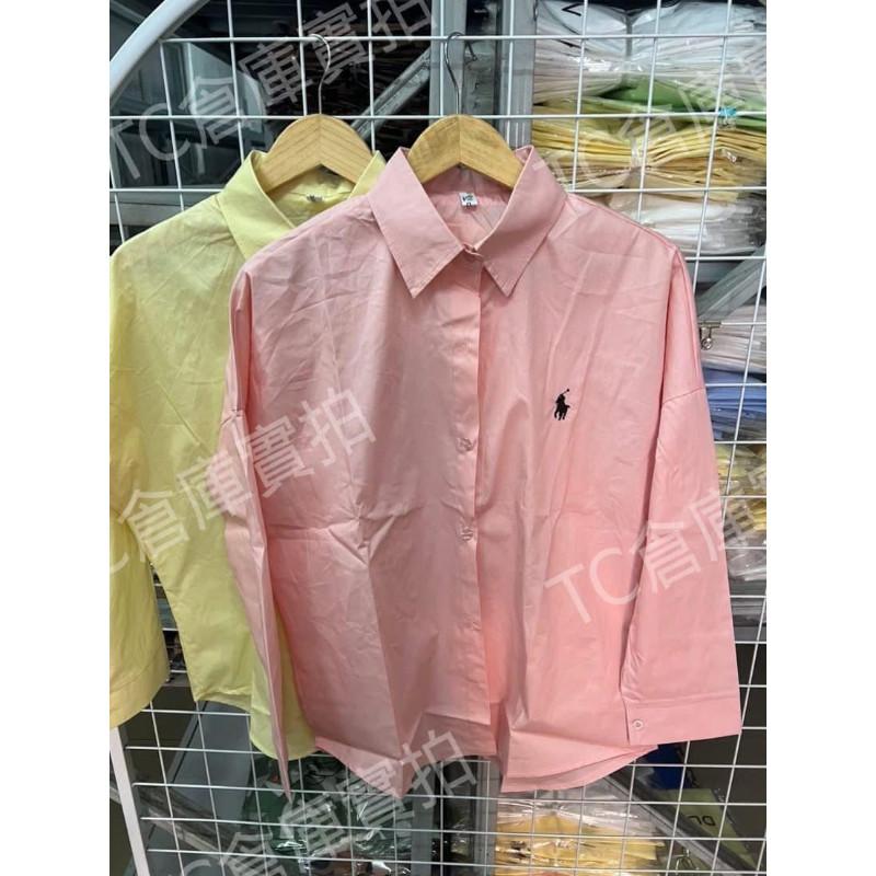 Polo刺繡慵懶風防曬外套襯衫-細節圖5