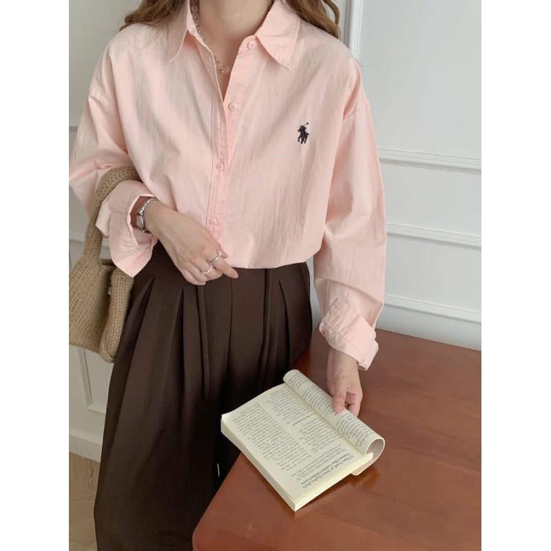 Polo刺繡慵懶風防曬外套襯衫-細節圖8