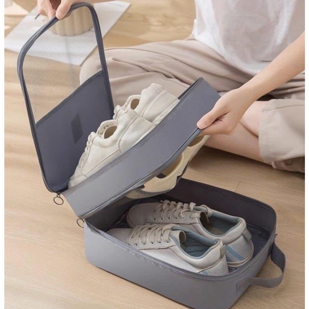 【雙層大容量分隔鞋袋鞋子收纳包】-細節圖9