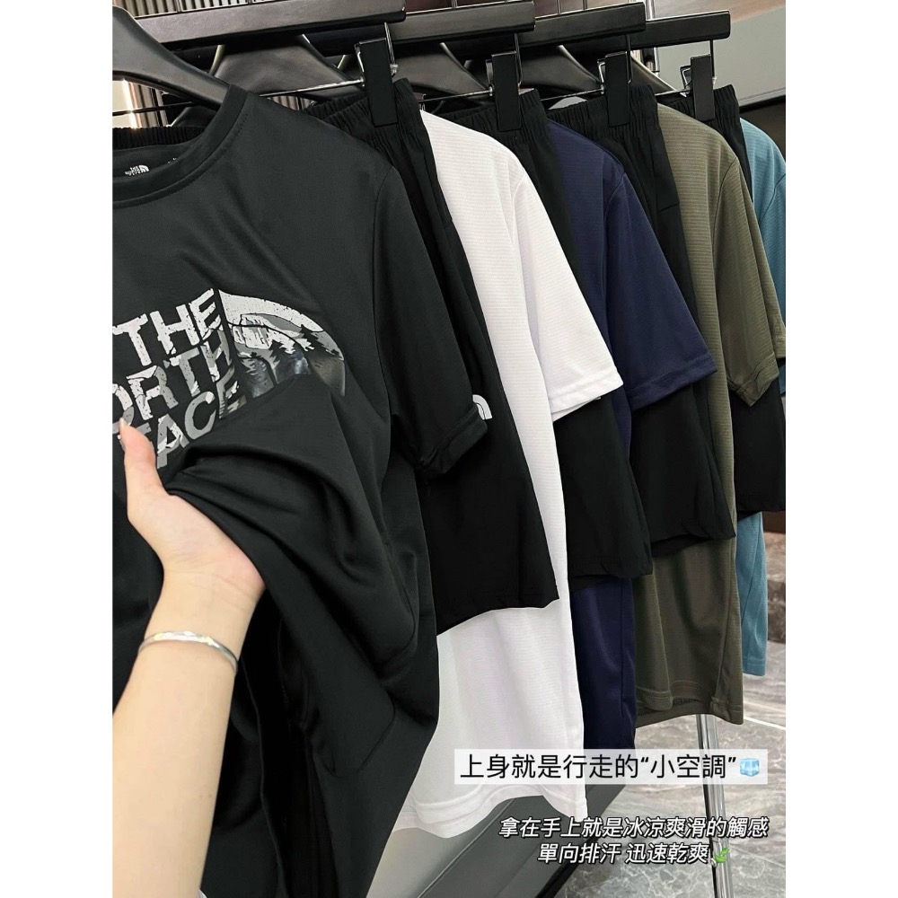 【冰絲網眼速乾上衣＋短褲套裝】-細節圖3