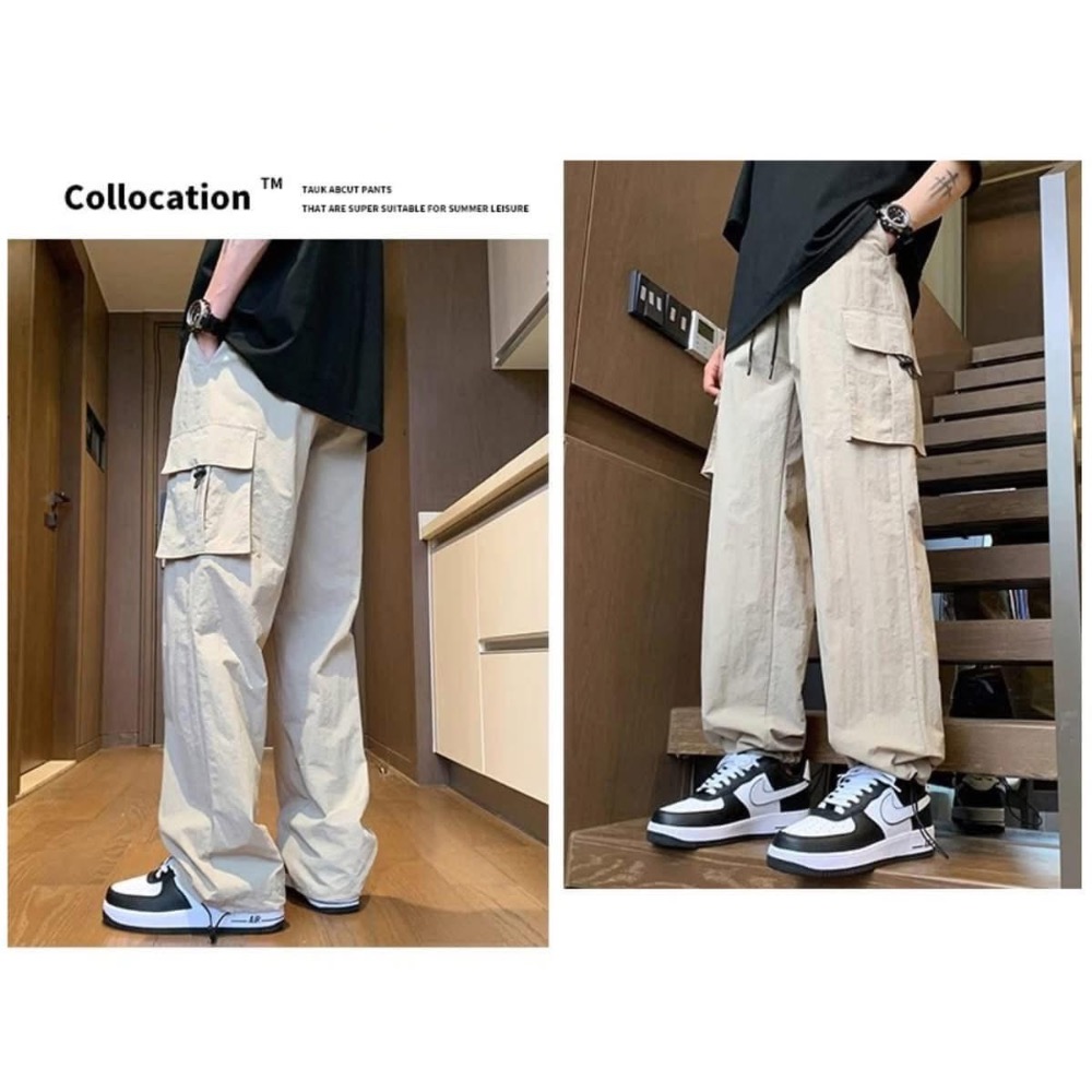 【男士冰絲2種穿法速乾工裝褲衝鋒褲】-細節圖3