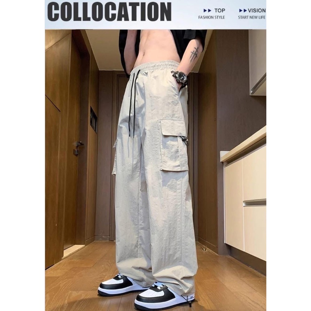 【男士冰絲2種穿法速乾工裝褲衝鋒褲】-細節圖8