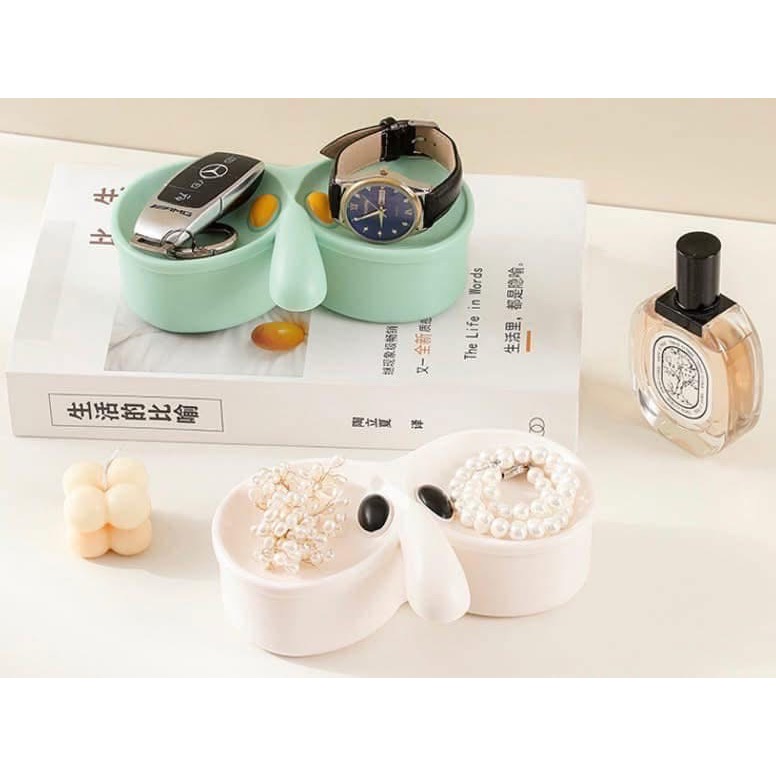 【章魚哥眼鏡盒飾品帶蓋收納盒(一組2盒）】-細節圖3