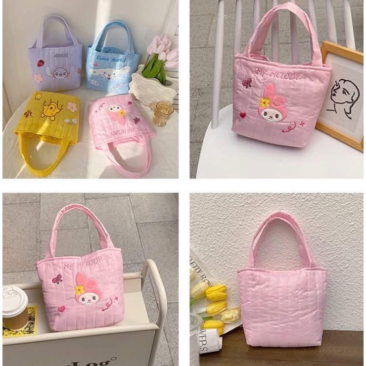 【卡通可愛刺繡圖案大容量手提包】-細節圖8