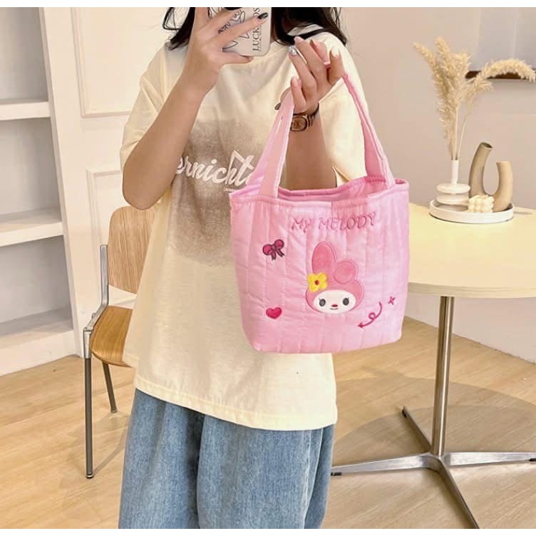【卡通可愛刺繡圖案大容量手提包】-細節圖11