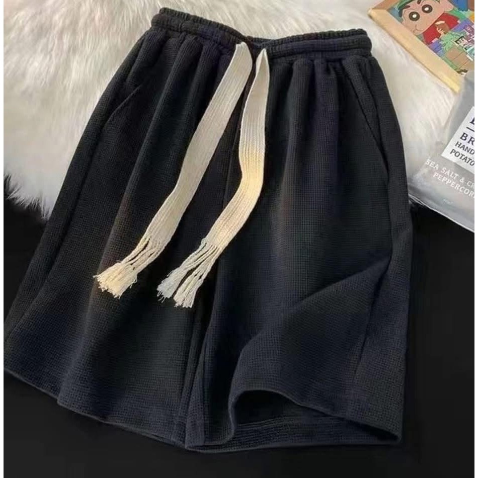 【華夫格男款抽繩字母休閒套裝】-細節圖7