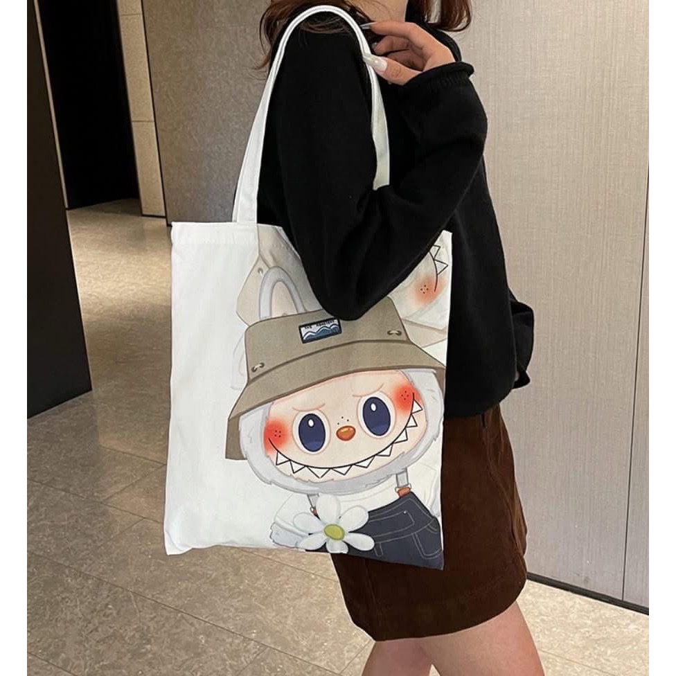 【Labubu拉布布大容量補習袋帆布袋】-細節圖2