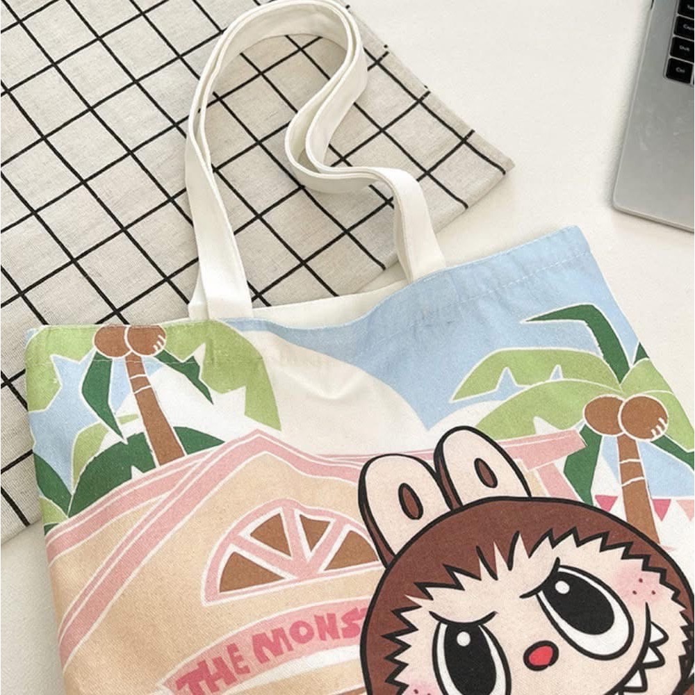 【Labubu拉布布大容量補習袋帆布袋】-細節圖4