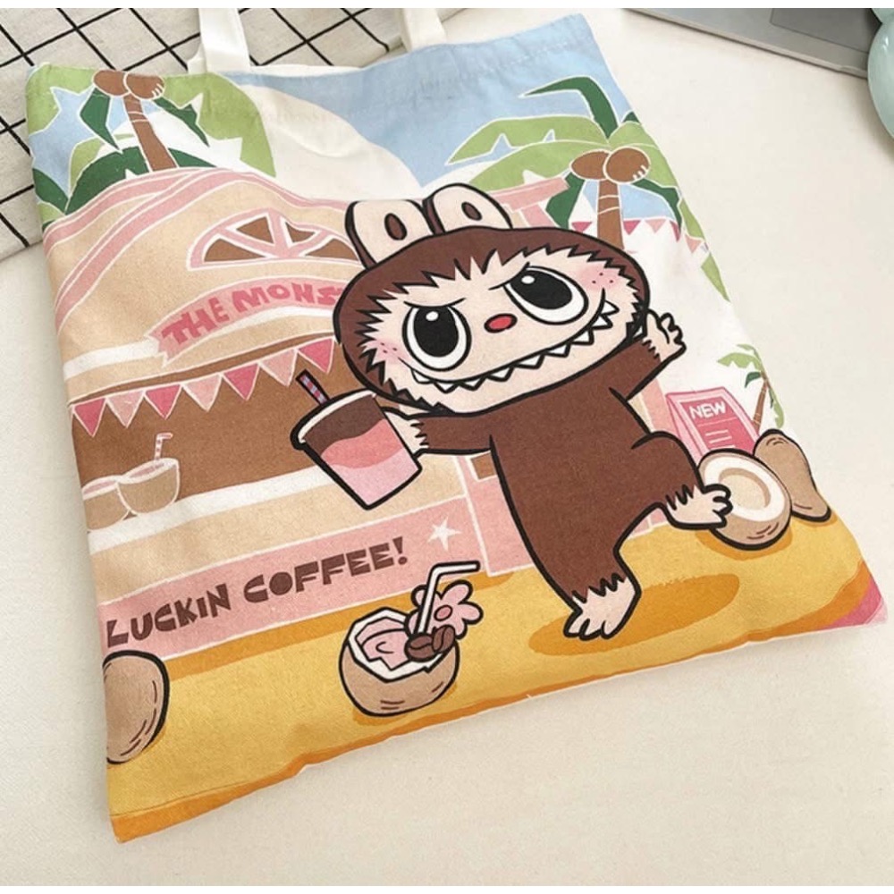 【Labubu拉布布大容量補習袋帆布袋】-細節圖5