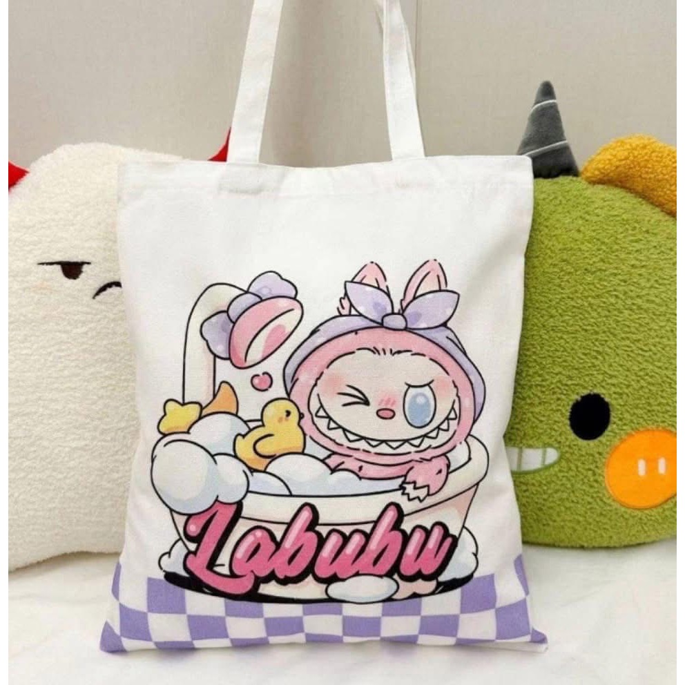 【Labubu拉布布大容量補習袋帆布袋】-細節圖10