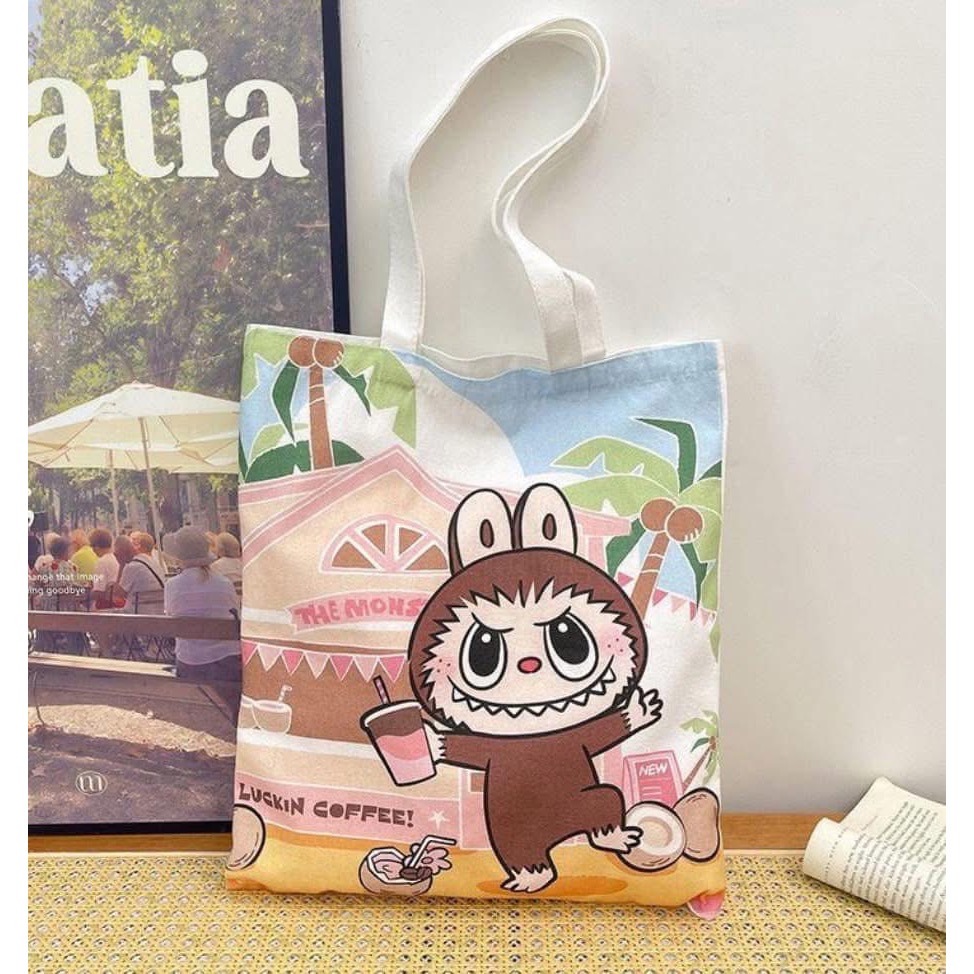 【Labubu拉布布大容量補習袋帆布袋】-細節圖11