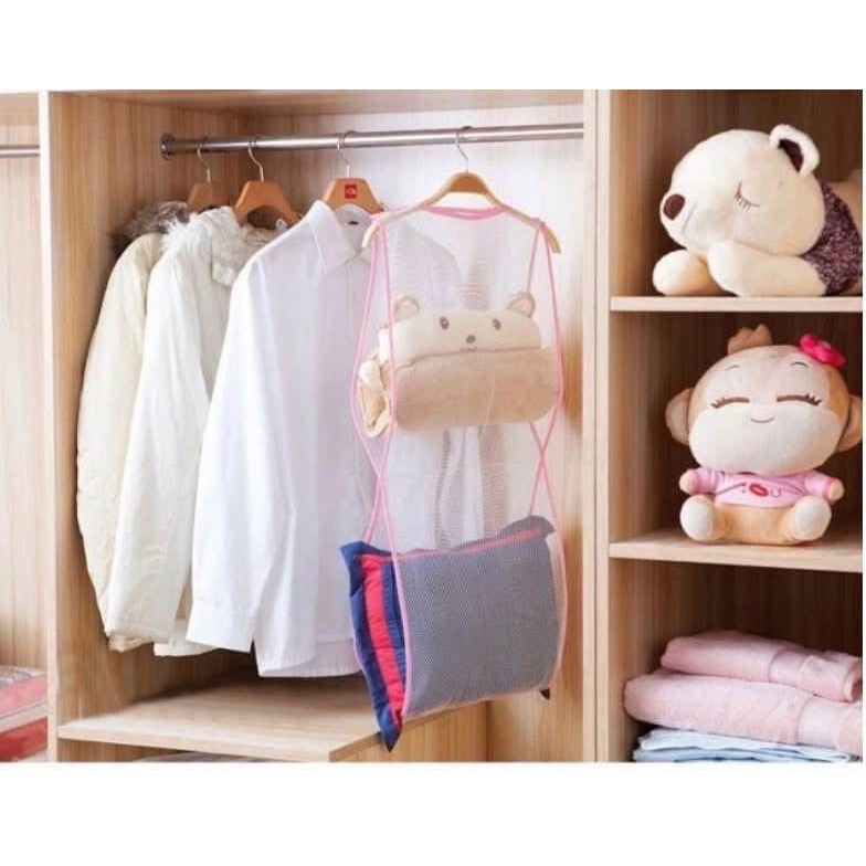 【家用曬枕頭玩偶晾曬網(一組2個)】-細節圖7