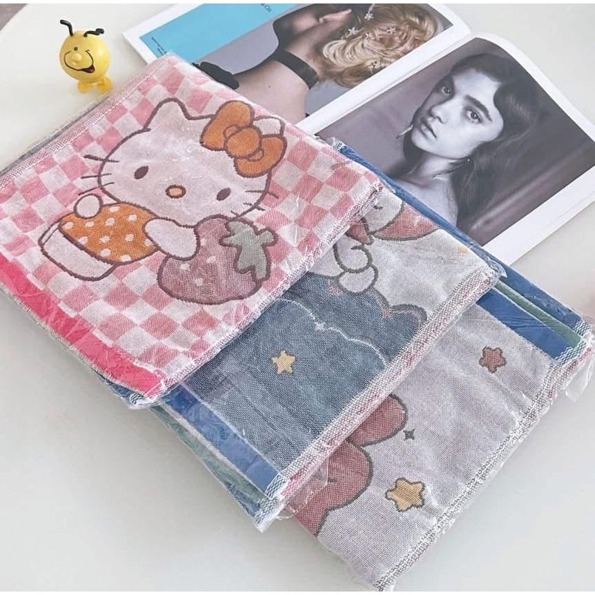 【卡通高密度透氣100%棉紗毛巾4條裝】-細節圖4