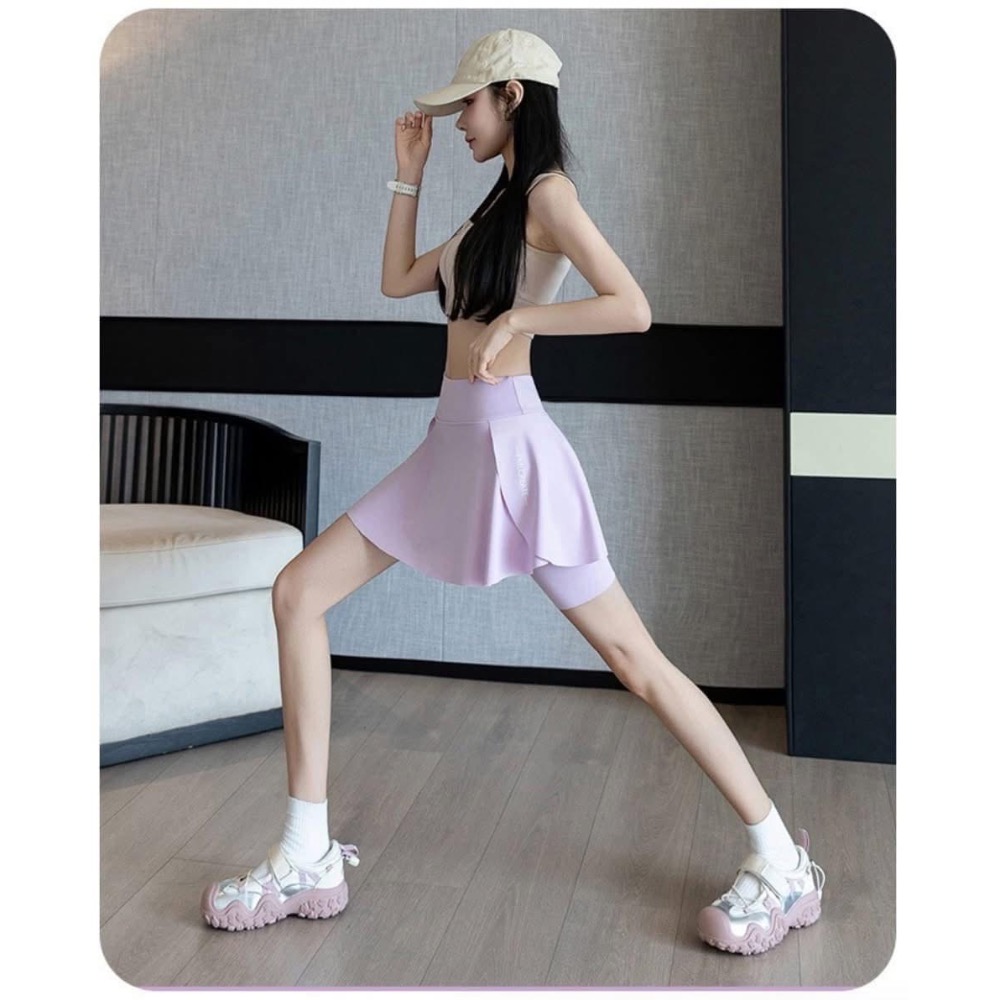 【假兩件防走光口袋裸感鯊魚褲裙】-細節圖11