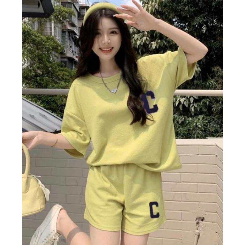 字母C休閒運動時尚抽繩套裝-細節圖4