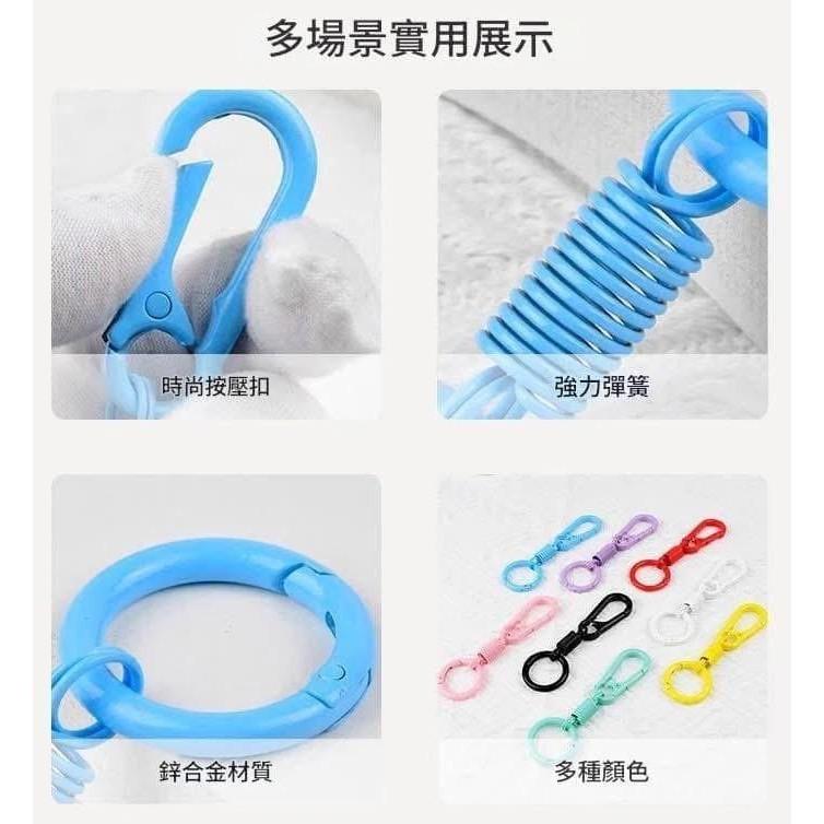 多功能登山彈簧雙頭鑰匙扣環(一組5個）-細節圖3