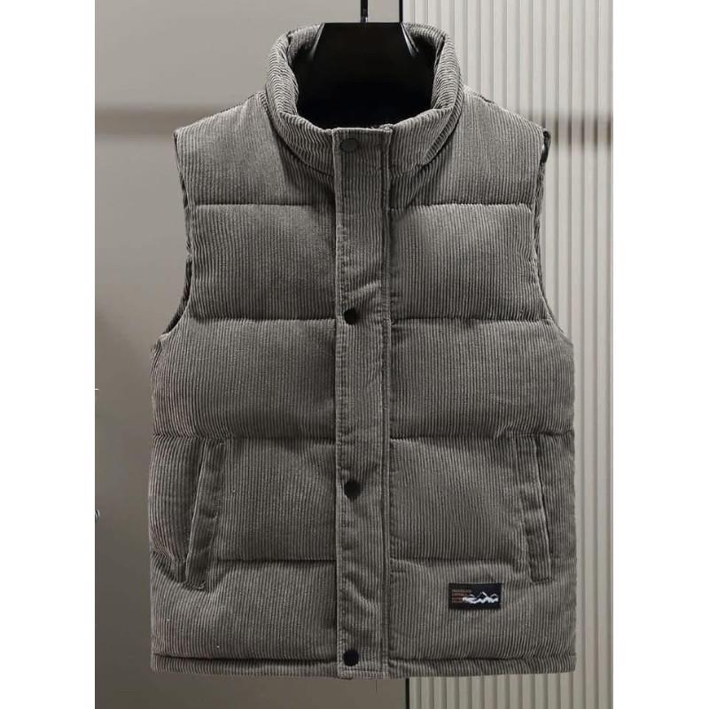 燈芯絨保暖發熱羽絨背心-細節圖4