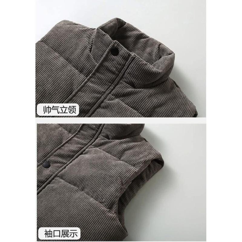 燈芯絨保暖發熱羽絨背心-細節圖6