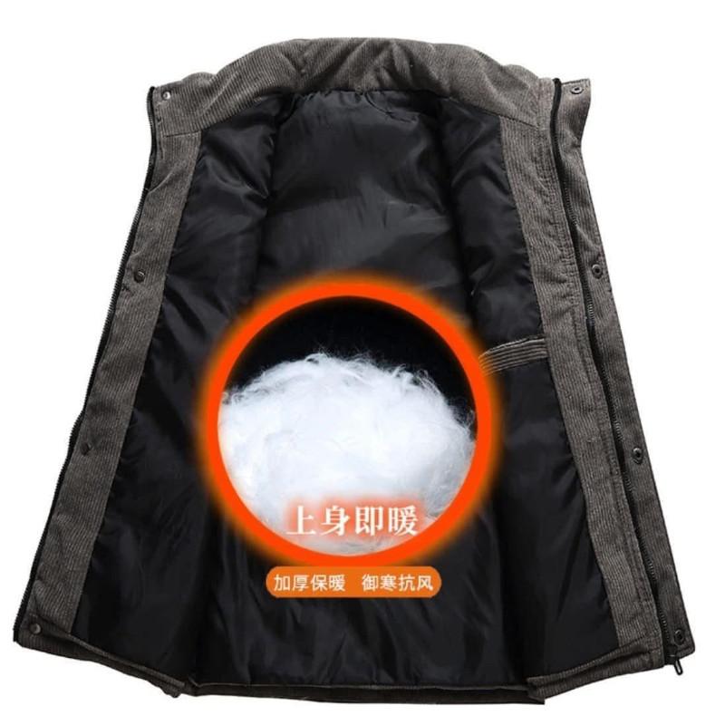 燈芯絨保暖發熱羽絨背心-細節圖7