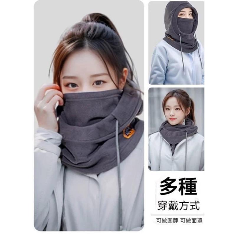 四合一雙面絨一體式口罩帽子圍脖頭罩-細節圖5