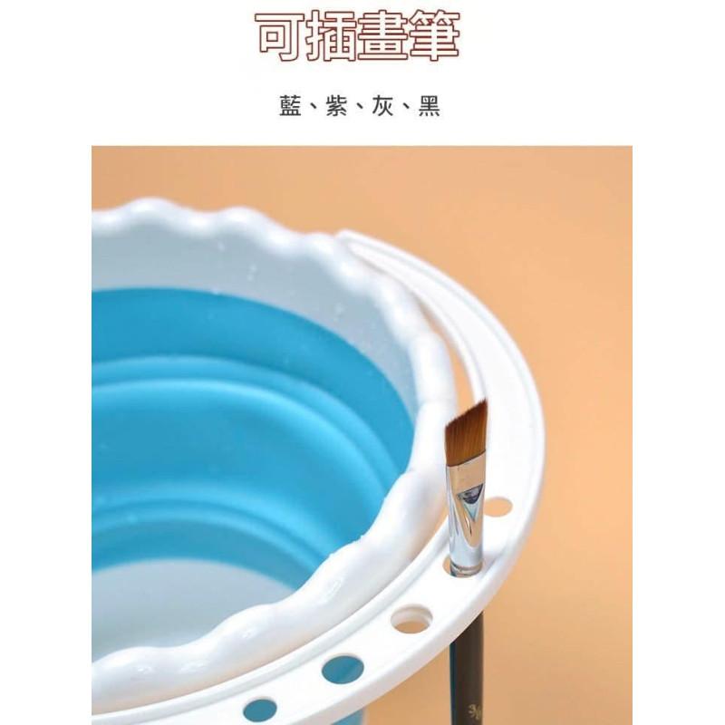 美術矽膠折疊可掛筆水彩水桶-細節圖4