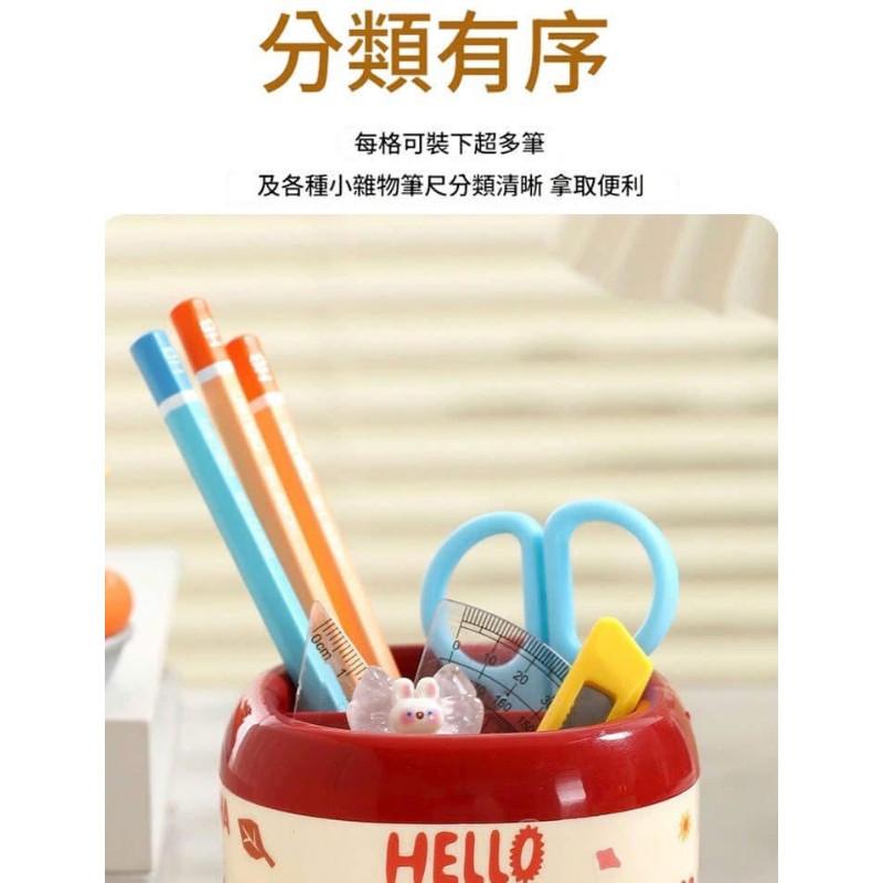 可愛韓國卡通三分格收納筆筒-細節圖7