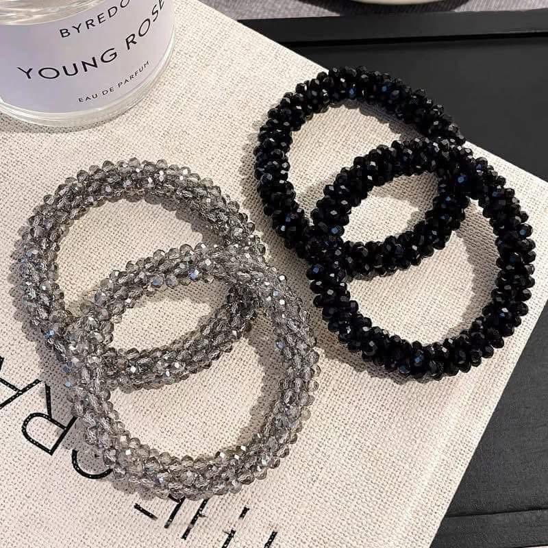 韓國氣質閃鑽不扯髮髮繩(一組5條)-細節圖4