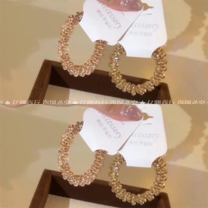 韓國氣質閃鑽不扯髮髮繩(一組5條)-細節圖9