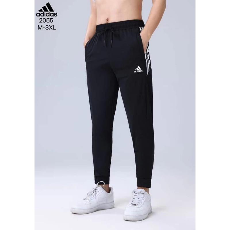 男女款三條槓縮口運動長褲-細節圖2