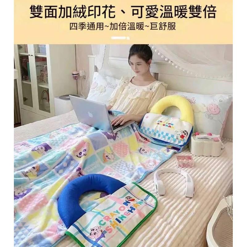 蠟筆小新二合一雙面法蘭絨枕頭收納毯子-細節圖3