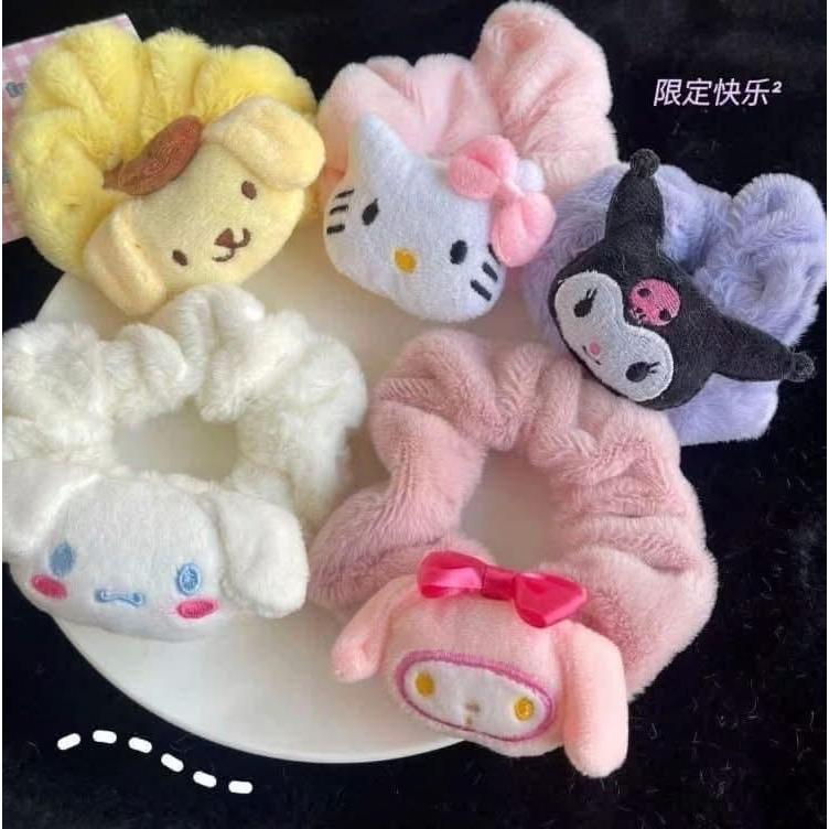 可愛立體卡通玩偶大腸圈髮圈(一組5條)-細節圖2
