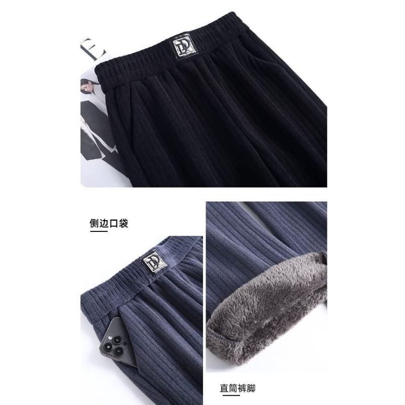 特厚羊羔絨“整件加絨”喇叭褲長褲-細節圖8