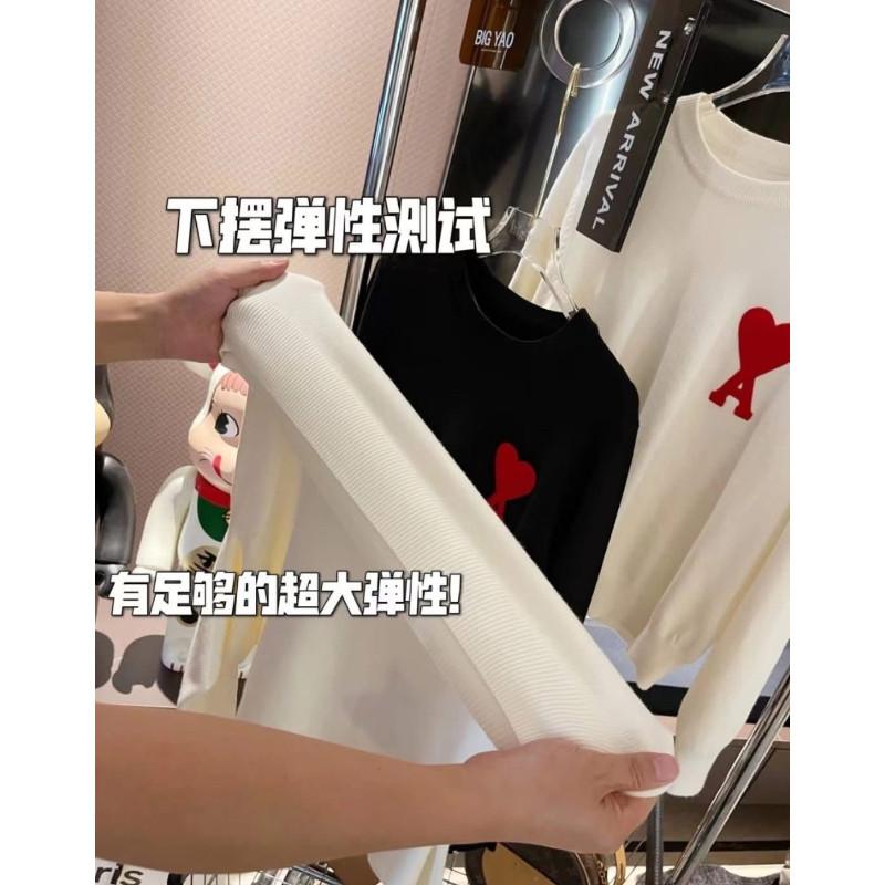 Ami愛心羊絨針織衫-細節圖9