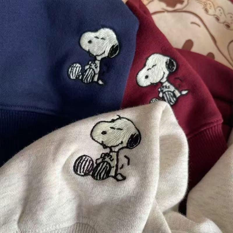 Snoopy史努比刺繡大學T長袖上衣-細節圖7