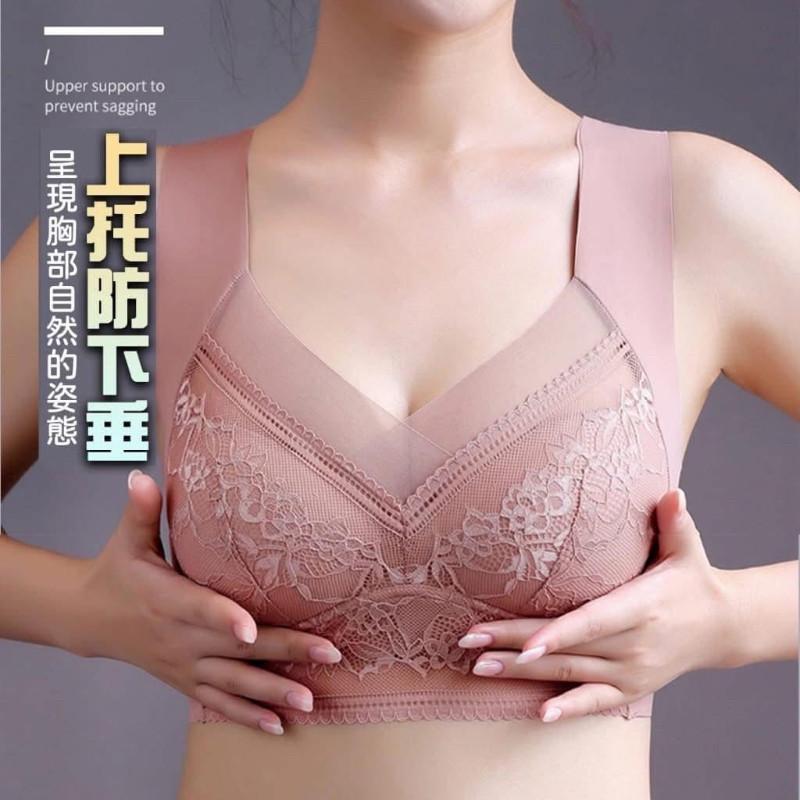 大尺碼冰絲蕾絲一體式無痕無鋼圈內衣-細節圖7