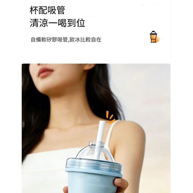 食品級可折疊冰球模具吸管杯(一組2個)-細節圖9