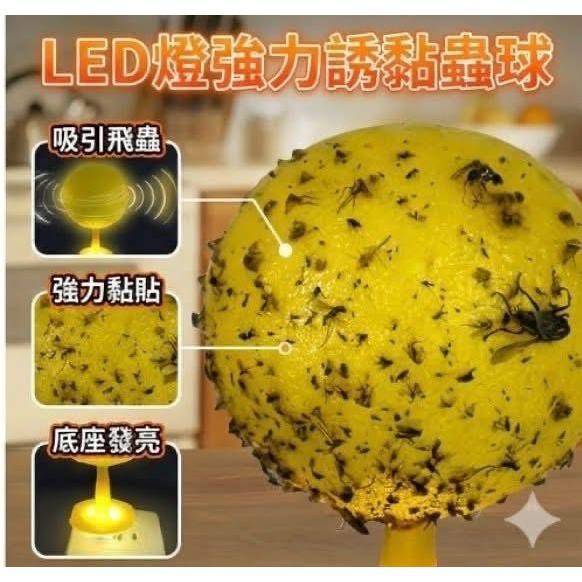 新款LED發光球形果蠅蒼蠅誘捕蟲器(一組2顆)-細節圖3