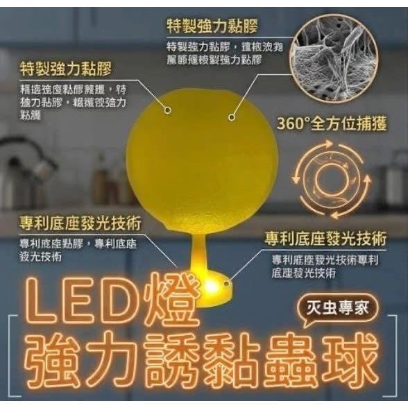 新款LED發光球形果蠅蒼蠅誘捕蟲器(一組2顆)-細節圖9