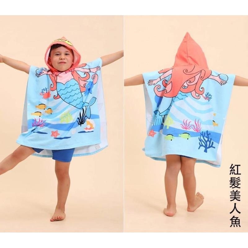 一件式兒童超可愛超細纖維連帽浴巾浴袍-細節圖3