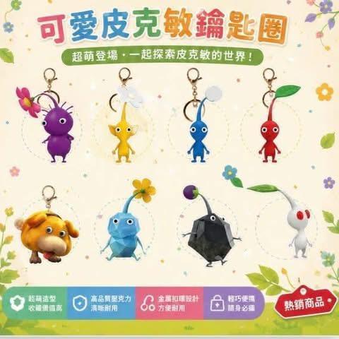 爆紅皮克敏Pikmin鑰匙圈吊飾(一組3個)-細節圖4
